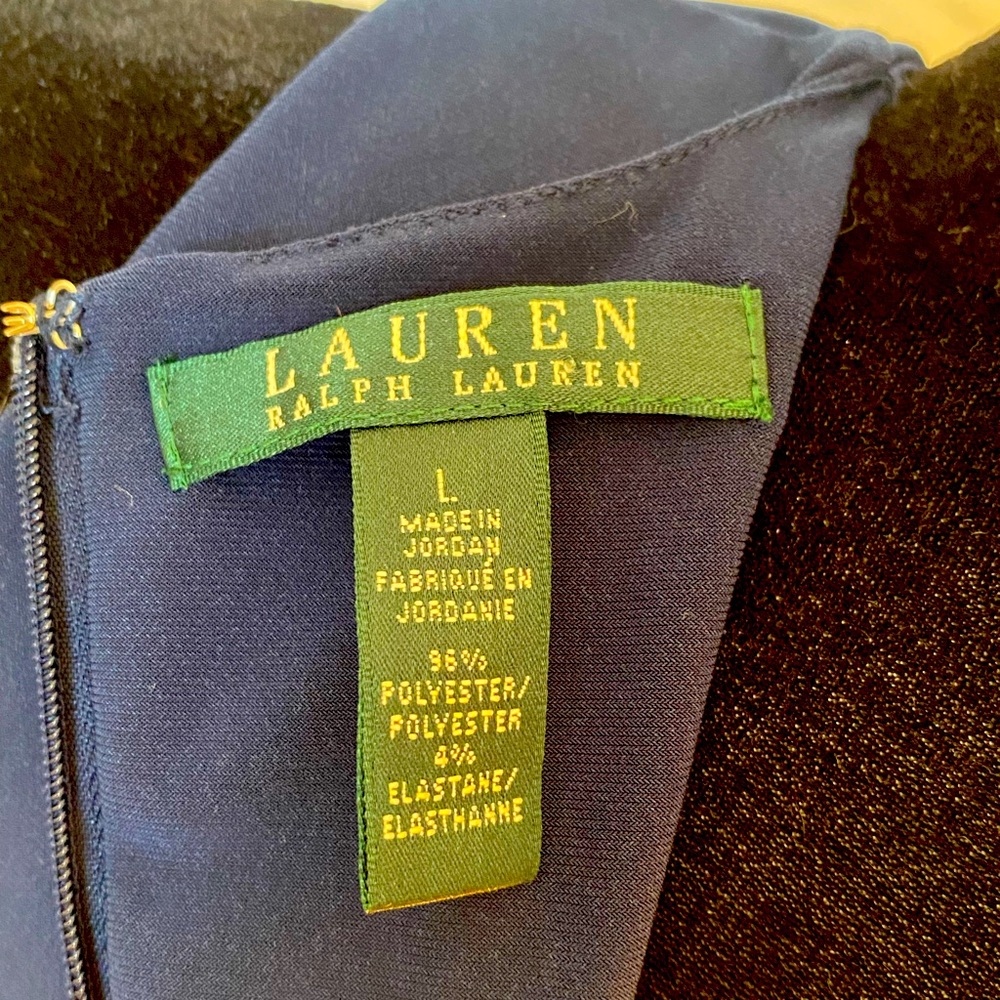 Lauren Ralph Lauren - zippered sleeveless halter top, Navy Blue, large
